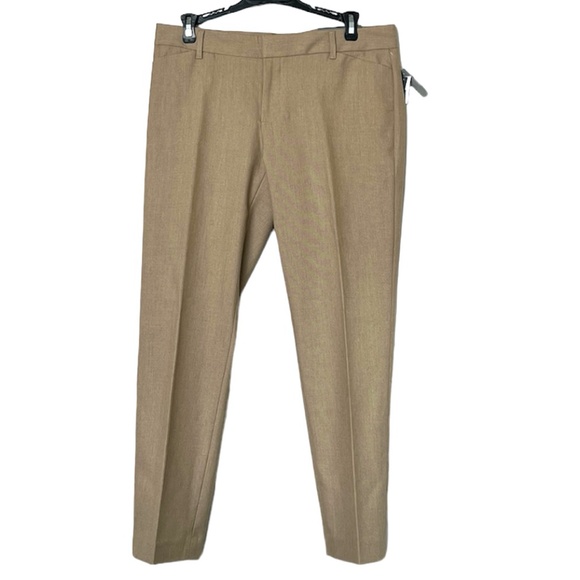 NWT Gap Stretch Slim Cropped Tan Dress Pants size 4 - Picture 1 of 12